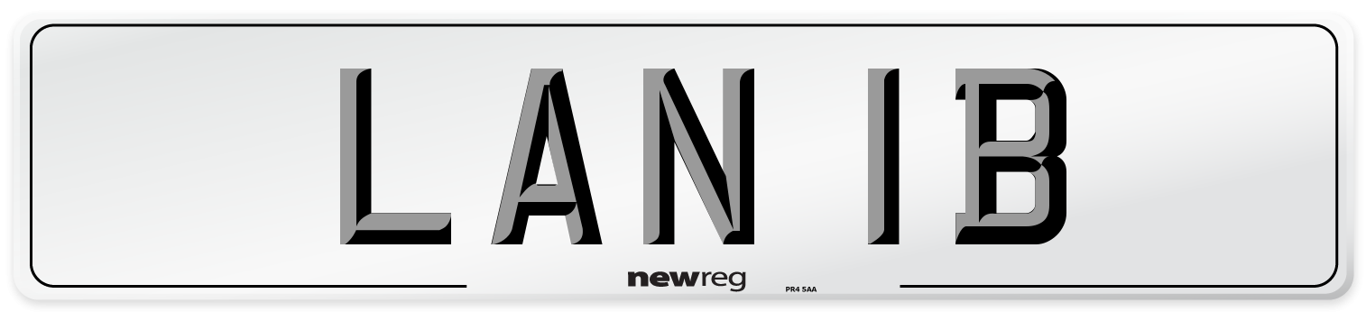 LAN 1B Number Plate from New Reg